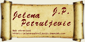 Jelena Petruljević vizit kartica